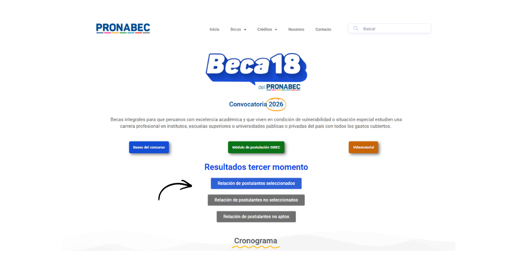 PRONABEC resultados